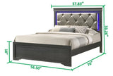 Modern Full Upholstered Wood Bed With LED Headboard - Omega Lifestyles