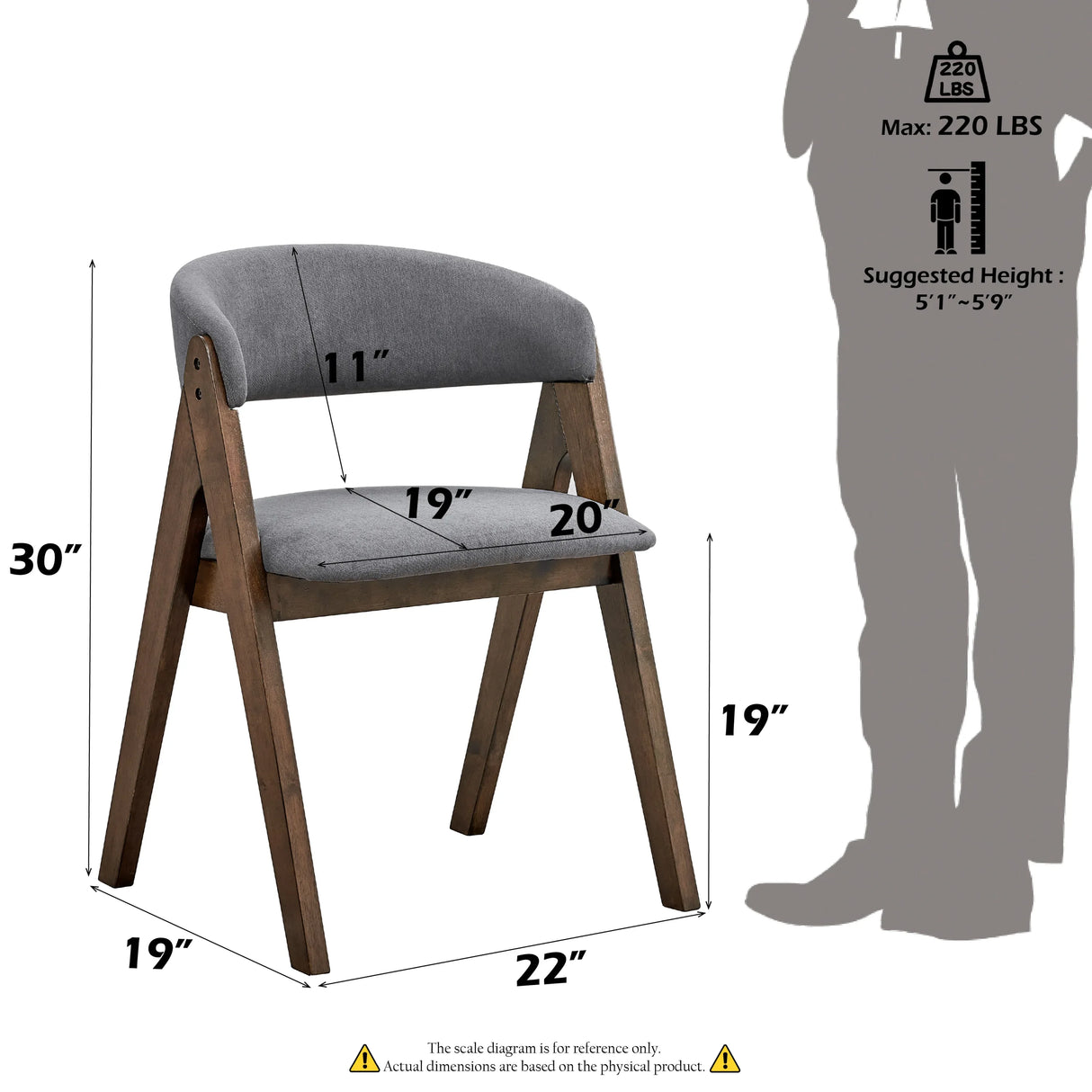 5-Piece Walnut Finish Synthetic Wood Dining Room Set - Omega Lifestyles