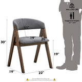 5-Piece Walnut Finish Synthetic Wood Dining Room Set - Omega Lifestyles