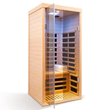 One Person Hemlock Solid Wood Far-Infrared Sauna - Omega Lifestyles