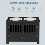 Elevated Dog Bowl Stand With Storage Cabinet - Sleep Galleria