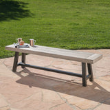 Outdoor Acacia Wood Slat Panel Weather Resistant Bench - Omega Lifestyles