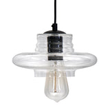 Industrial Torus Clear Glass Pendant Lighting Fixture