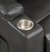 Gunmetal Faux Leather Power Lift Massage Recliner - Omega Lifestyles