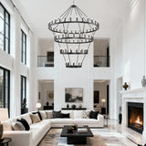 Farmhouse 70-Inch 60-Light Wagon Wheel Chandelier - Omega Lifestyles