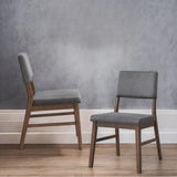 Set of 2 Scandinavian Corduroy Upholstered Side Chairs - Omega Lifestyles