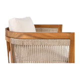 Premium Acacia Wood Outdoor Tub Club Chair With Cushions - Omega Lifestyles