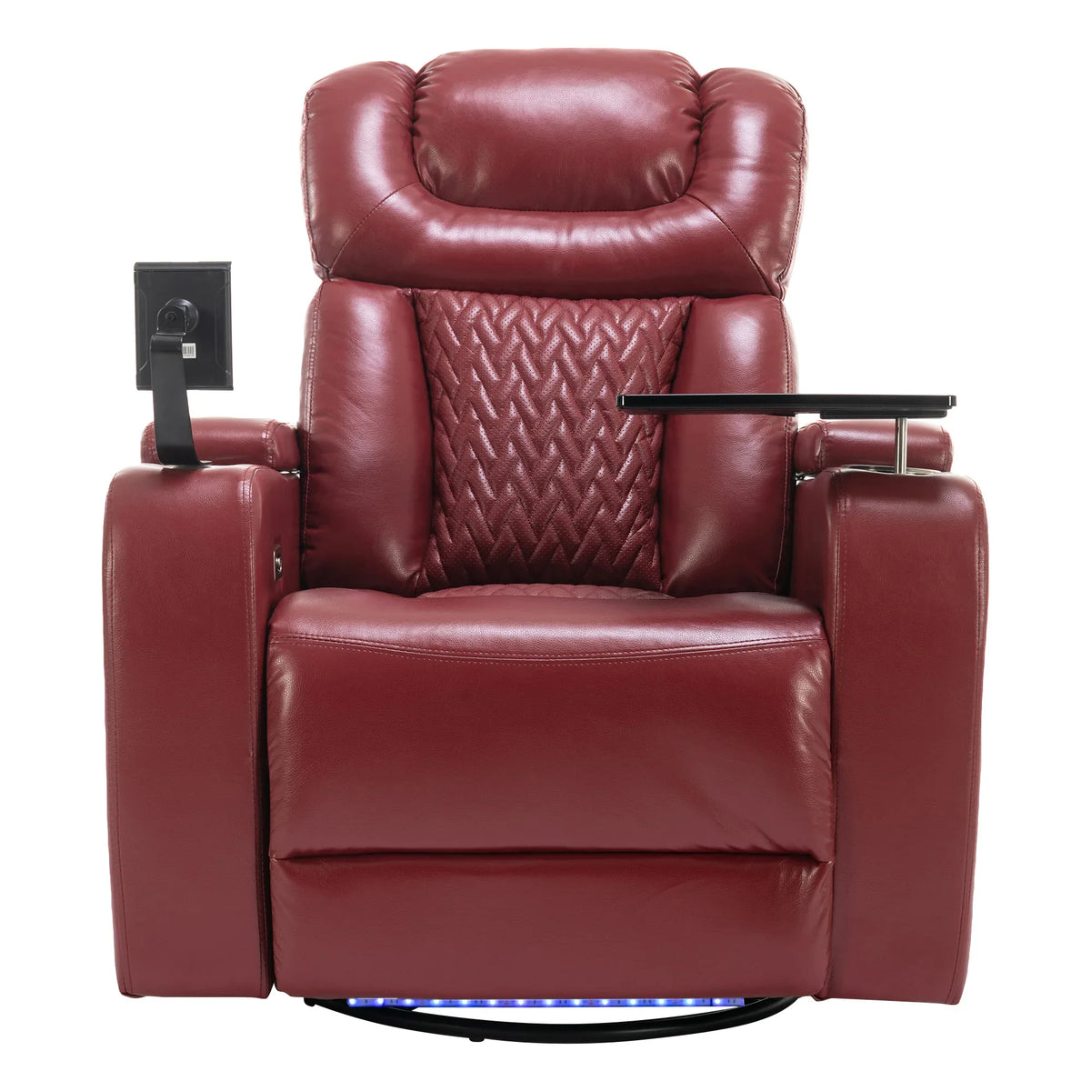 Power Recliner Chair PU Leather With USB Tray Table - Omega Lifestyles