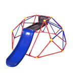 Metal Outdoor Dome Climber With Slide And Climbing Stones - Omega Lifestyles
