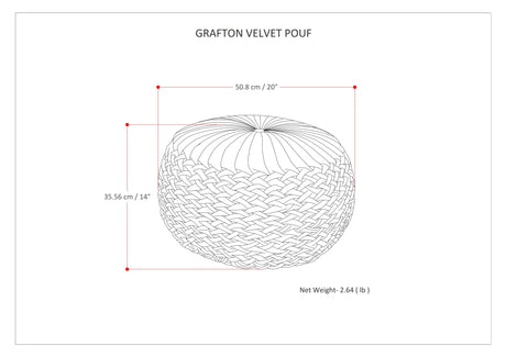 Teal Velvet Round Pouf With Button Tufted Top - Omega Lifestyles