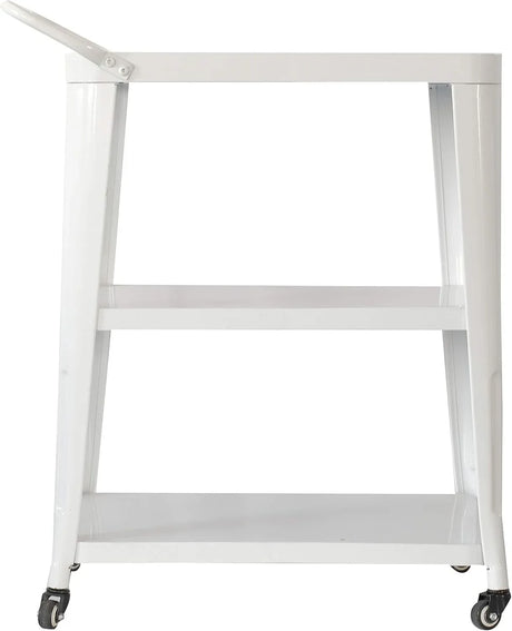 3-Tiered Industrial Metal Kitchen Cart With Swivel Wheels - Omega Lifestyles