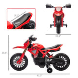 6V Kids Electric Motorcycle With Training Wheels And Horn - Omega Lifestyles