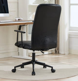 Antique Black PU Leather Adjustable Swivel Office Chair - Omega Lifestyles