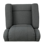 Charcoal Fabric Glider Recliner With Swivel And Manual Recline - Omega Lifestyles
