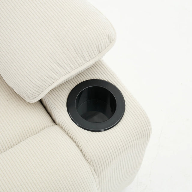 Ivory Remote-Controlled Heated Massage Assistive Recliner - Omega Lifestyles