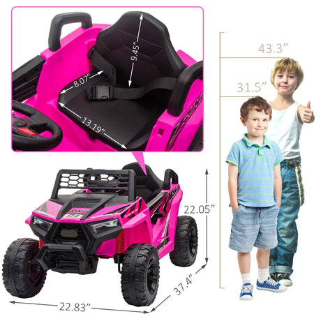 12V Kids Ride-On Mini UTV Electric Car With Safety Belt - Omega Lifestyles