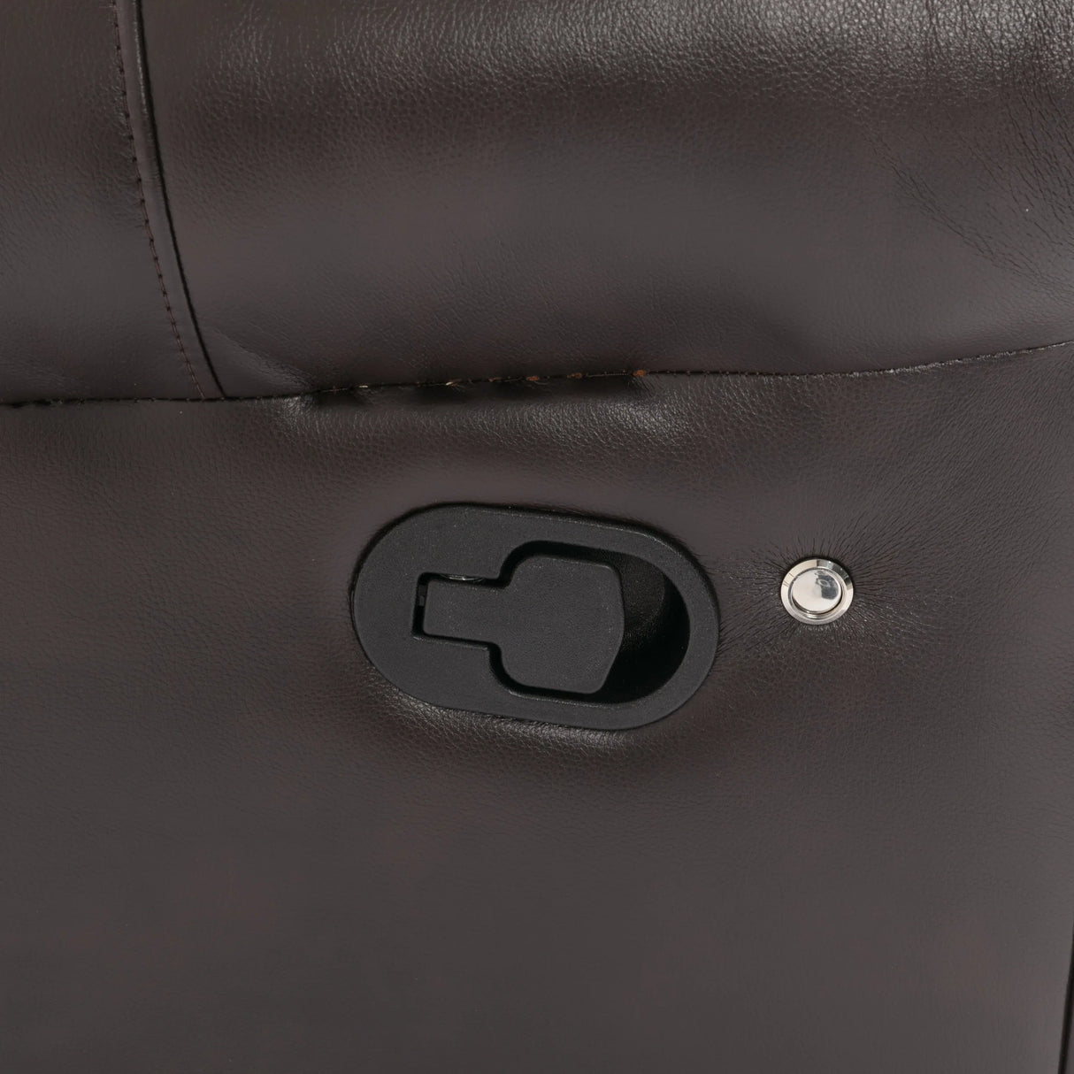 Brown Faux Leather Manual Recliner Chair With LED Light - Omega Lifestyles