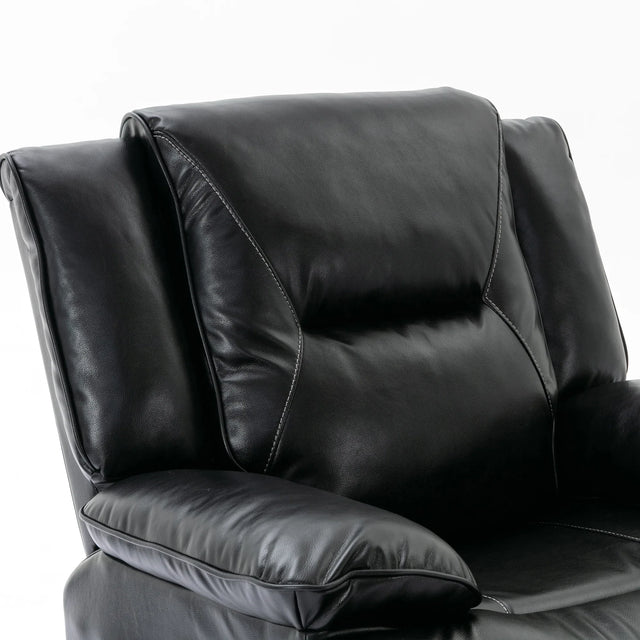 360-Degree Swivel Manual Rocking Leather Gel Recliner Chair - Omega Lifestyles