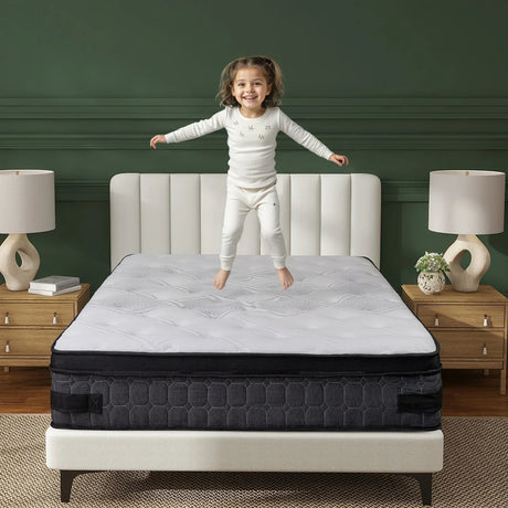 King Medium 10-Inch Cooling Gel Memory Foam Hybrid Mattress - Omega Lifestyles