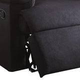 Black Fabric Motion Recliner With Plush Pillow-Top Arms - Omega Lifestyles
