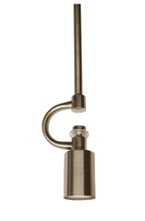 Vintage Brushed Nickel Linen Pendant Light Fixture