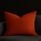 Ultra Plush Sherpa Throw Pillow Rust Brown - Omega Lifestyles