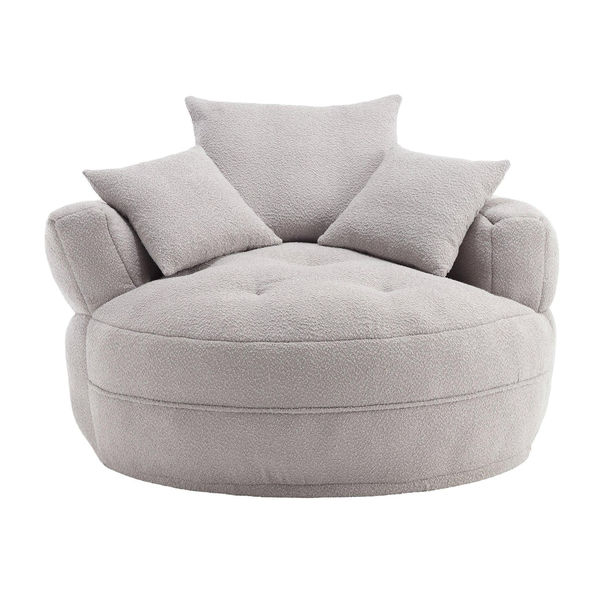 Modern Chenille Circular Foam Sponge Sleeper Chair - Omega Lifestyles