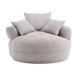 Modern Chenille Circular Foam Sponge Sleeper Chair - Omega Lifestyles