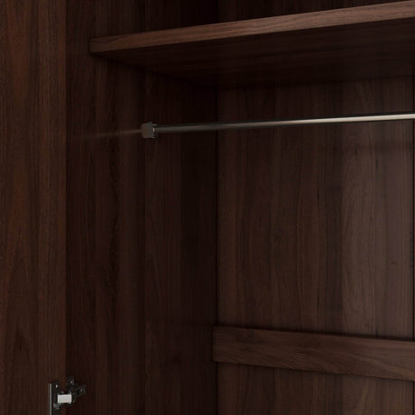 2-Door Solid Wood Wardrobe Armoire With Shelves - Omega Lifestyles