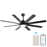 52-Inch Smart Energy-Efficient DC Motor Ceiling Fan With Light