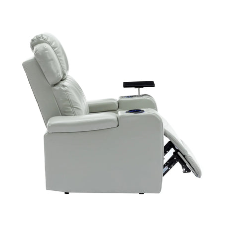 Modern PU Leather Power Recliner Chair With Bluetooth Speaker - Omega Lifestyles