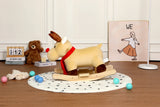 Soft Plush Fabric Kids Ride-On Rocking Horse Toy - Omega Lifestyles