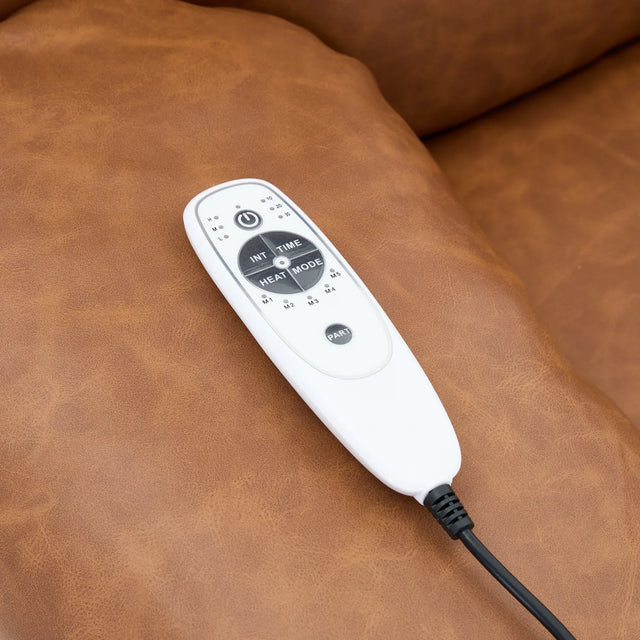 Medium-Firm PU Leather Remote-Controlled Heating Massage Recliner - Omega Lifestyles