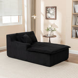 Corduroy Foam Right Armrest Chaise Lounge Chair - Omega Lifestyles