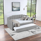 Twin Upholstered Solid Wood Daybed With Trundle - Omega Lifestyles