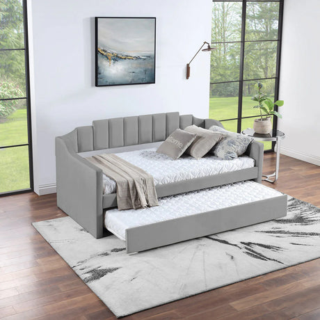 Twin Upholstered Solid Wood Daybed With Trundle - Omega Lifestyles