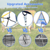 7-in-1 Heavy-Duty Metal Kids Backyard Swing Set - Omega Lifestyles