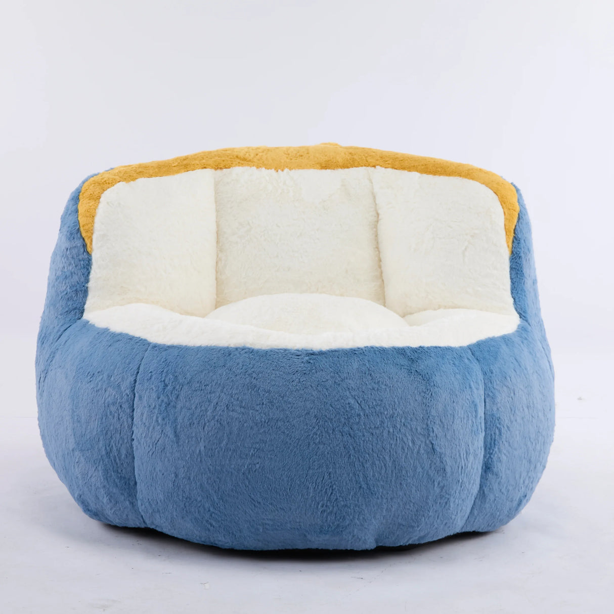 Multicolor Faux Fur Oversized Foam Filled Bean Bag Chair - Omega Lifestyles