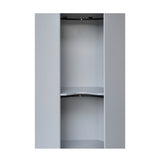 Polygon Corner Space-Saving Gray Particle Board Wardrobe - Omega Lifestyles