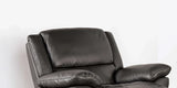 Transitional Black Leather Match Manual Recliner Chair - Omega Lifestyles