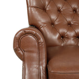 Contemporary Tufted Pushback Recliner With Nailhead Accents - Omega Lifestyles