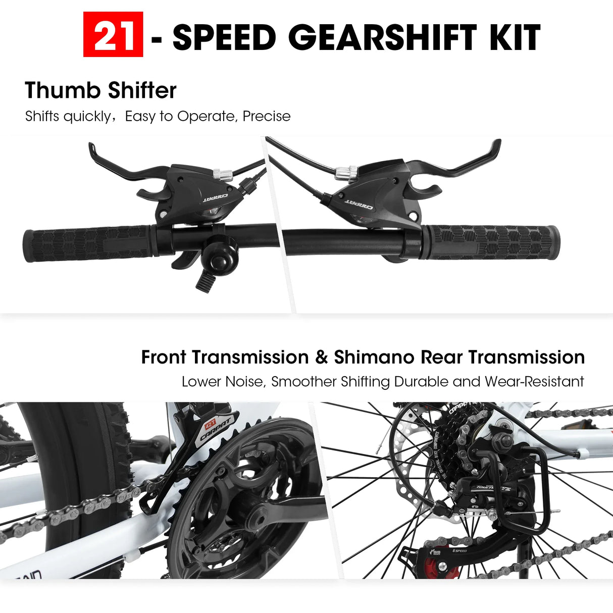 Aluminum Frame 27-Inch 21-Speed Mountain Bike - Omega Lifestyles