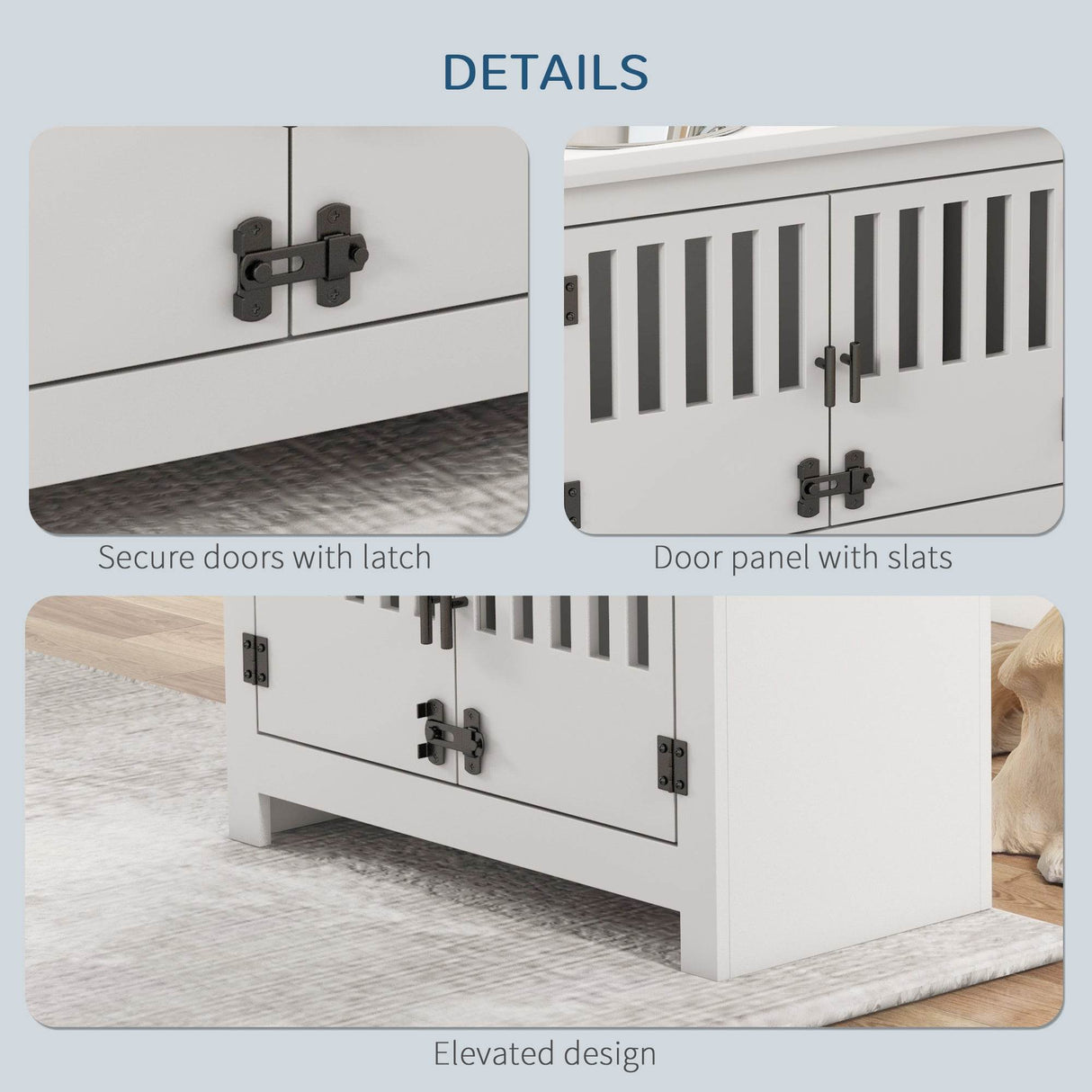Elevated Dog Bowl Stand With Storage Cabinet - Sleep Galleria