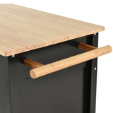Kitchen Island Cart With Solid Wood Top And Storage - Omega Lifestyles