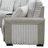 Power Reclining Modern Corduroy Sectional Sofa With Console - Omega Lifestyles