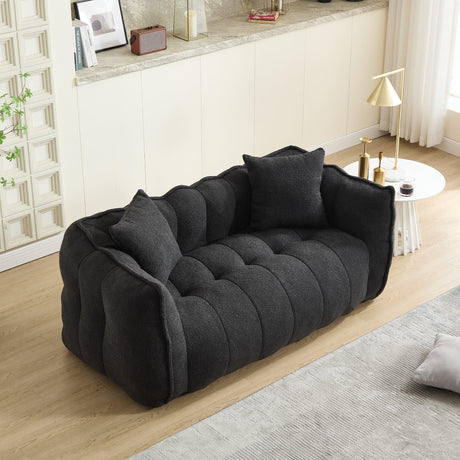 Cozy Chenille Bean Bag Chair With High Resilience Foam - Omega Lifestyles