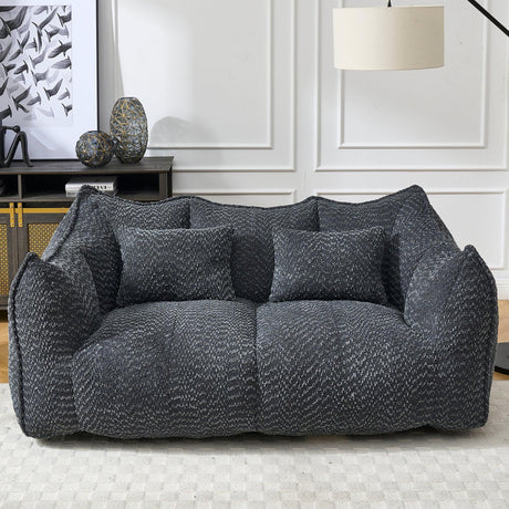 Dual Chenille Bean Bag Chair With High Resilience Foam - Omega Lifestyles