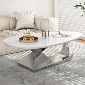 Modern Sintered Stone Faux Marble Coffee Table - Omega Lifestyles