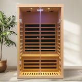 Two Person Low EMF Hemlock Double Door Far Infrared Sauna Room - Omega Lifestyles