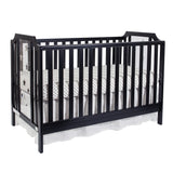 Convertible 3-in-1 Solid Wood Black Island Crib - Omega Lifestyles